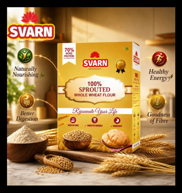 100% sprouted Wheat Chakki Atta