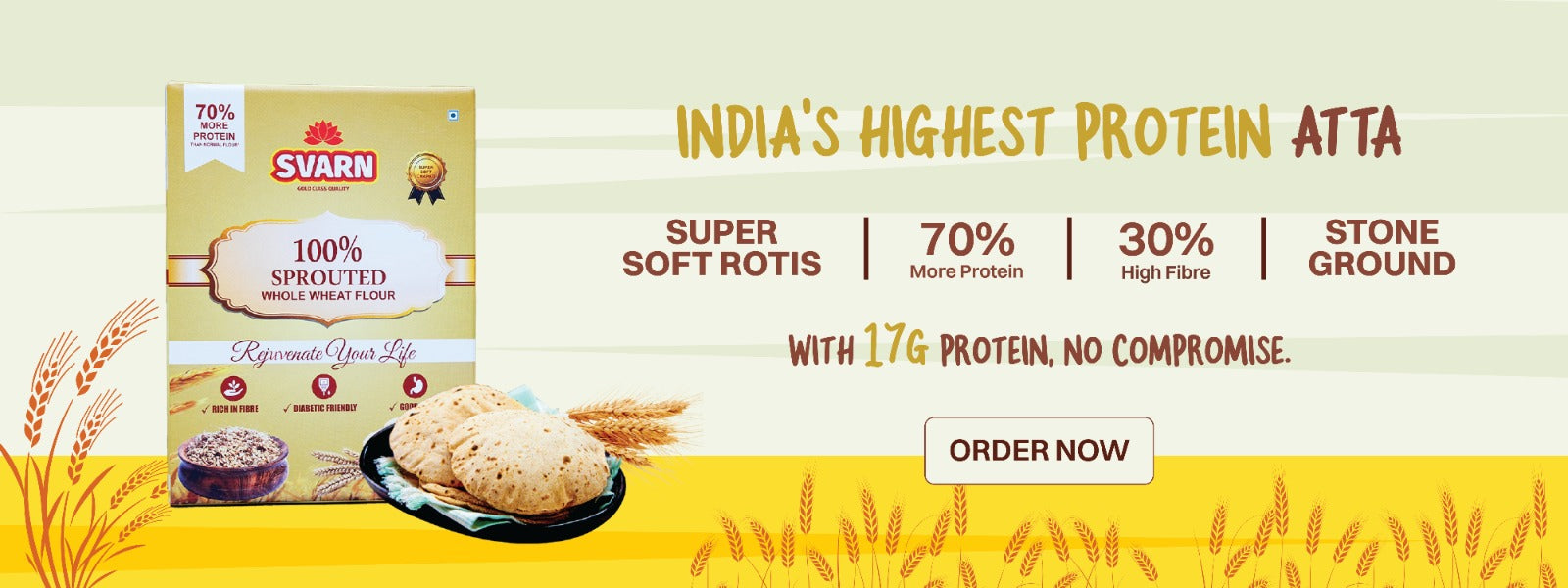 Svarn 100% Sprouted Whole Wheat Atta